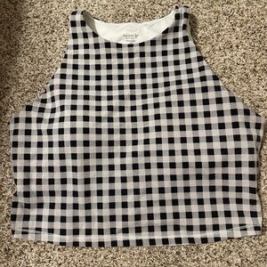 Old Navy Black and White Gingham Crop Top